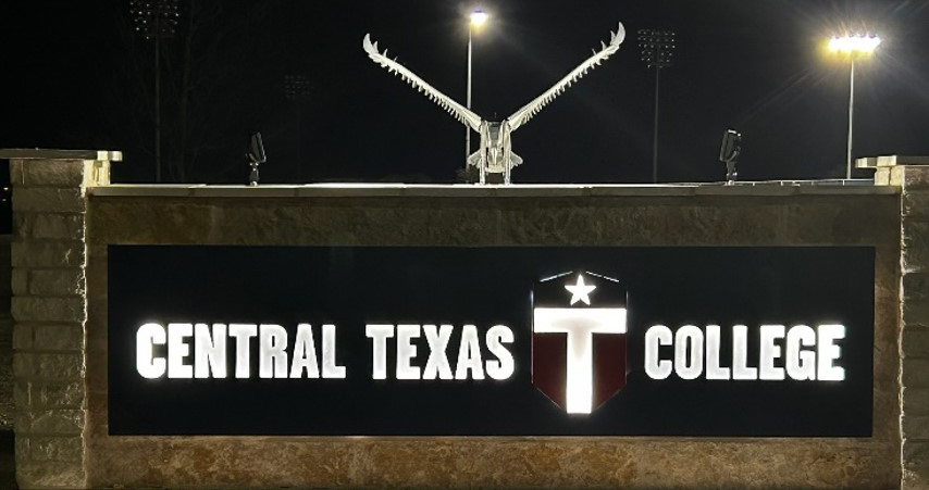 Image of Central Texas College sign - Bass Electric Construction Services
